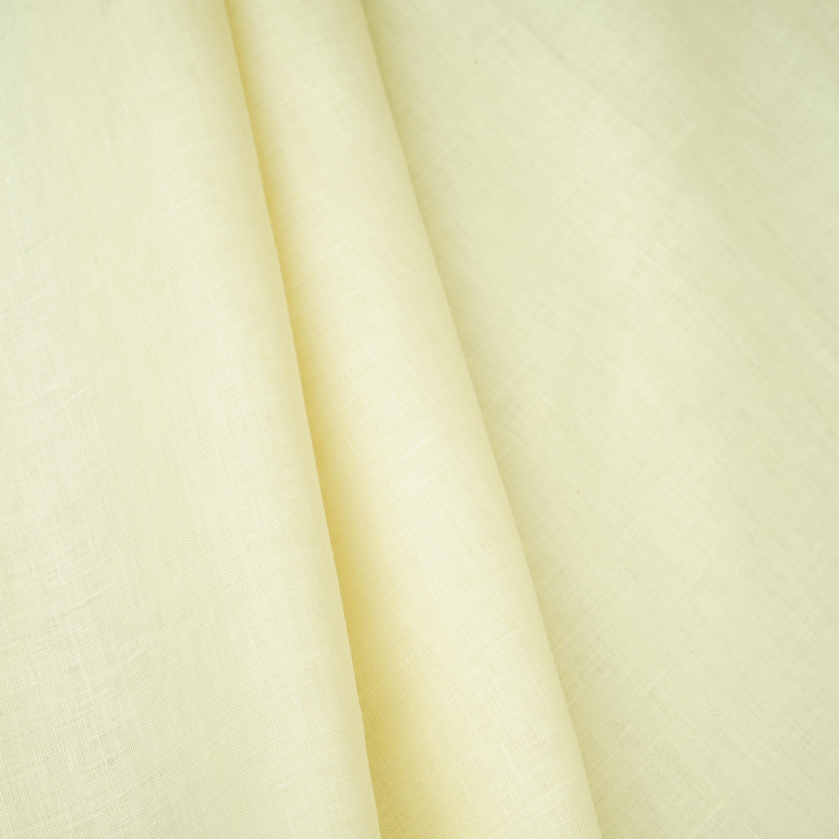 Light Yellow Solid Pure Linen 60 Lea Fabric UT-30493 - TradeUNO