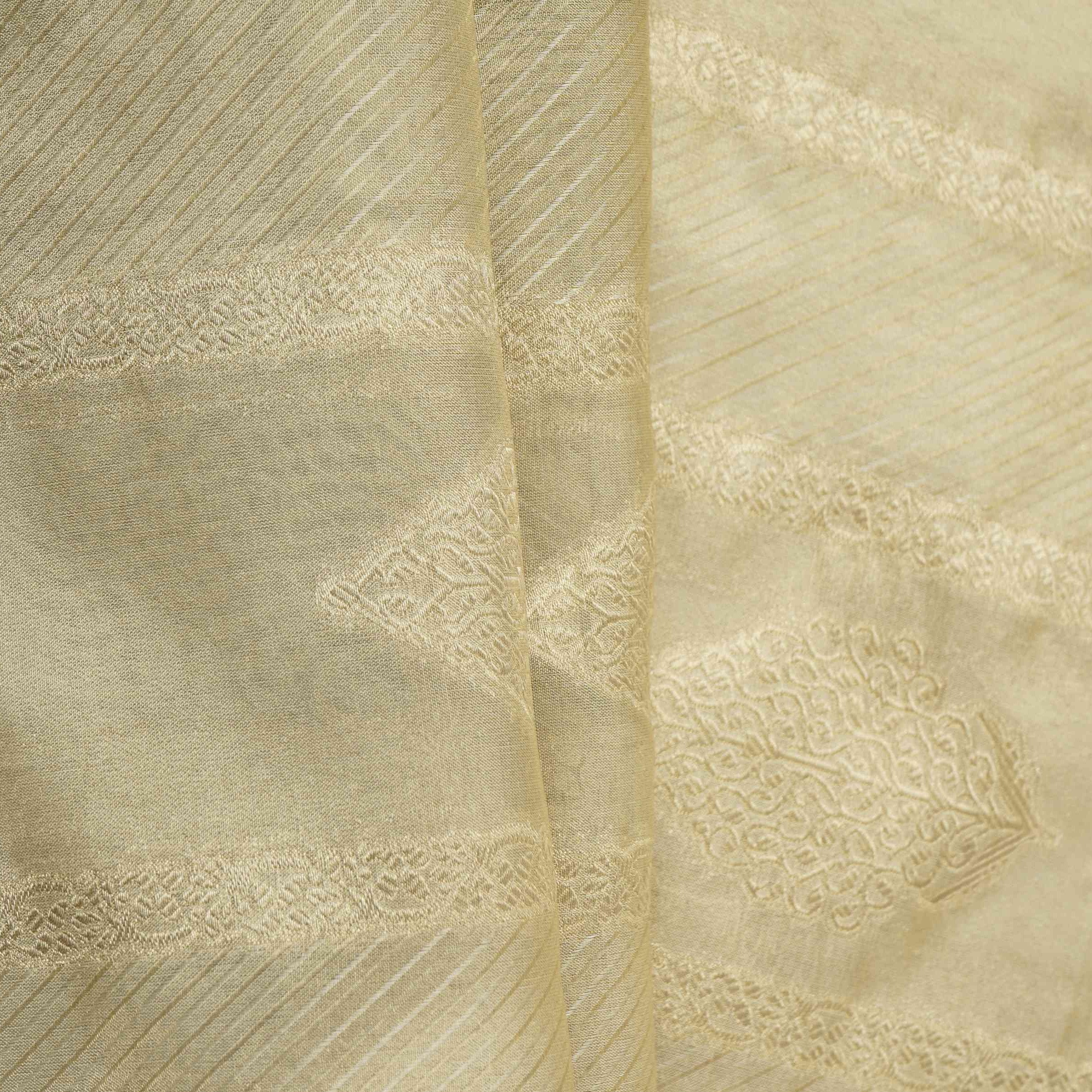 Golden Floral Buta Kanjivaram Silk Fabric MTI-32457 - TradeUNO