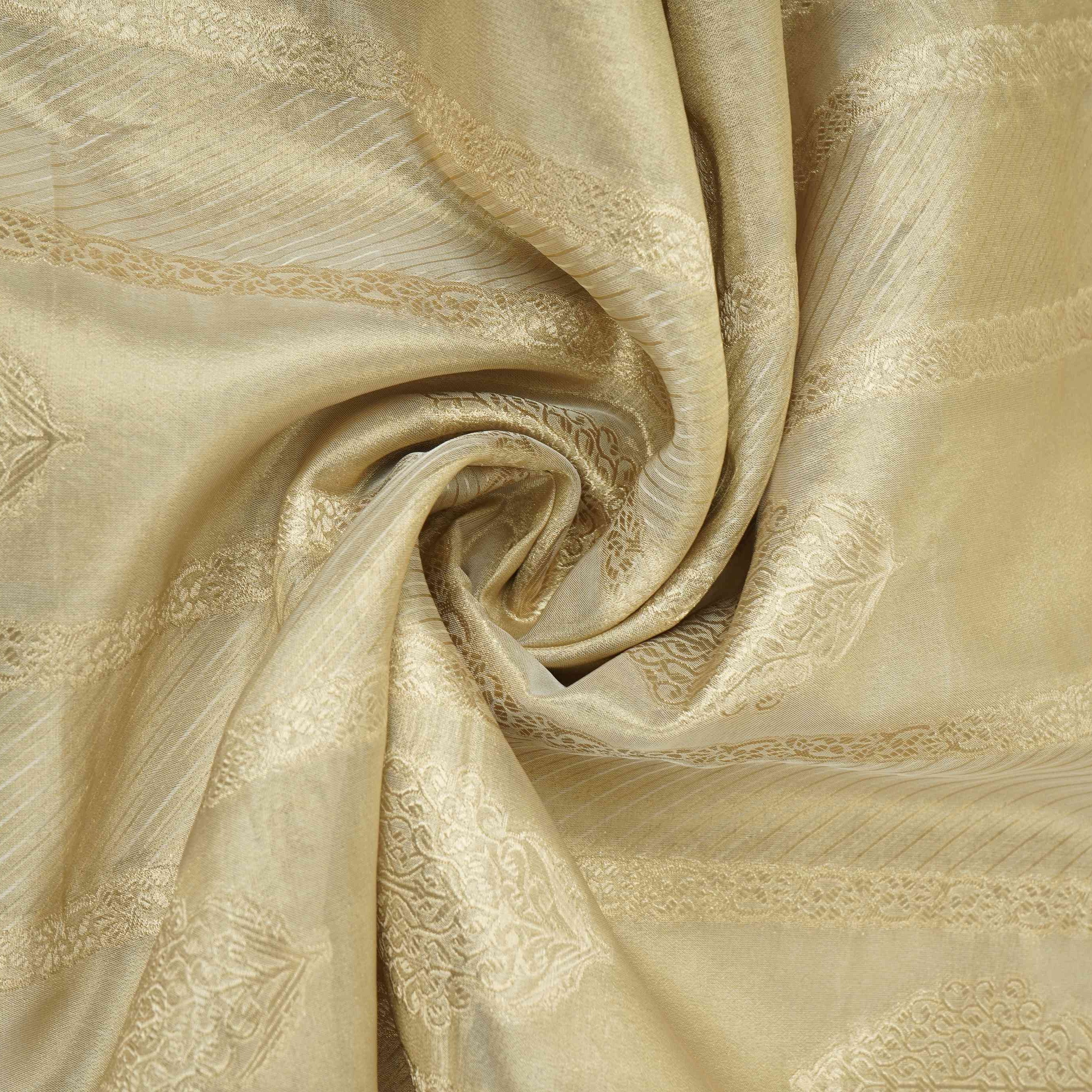 Golden Floral Buta Kanjivaram Silk Fabric MTI-32457 - TradeUNO