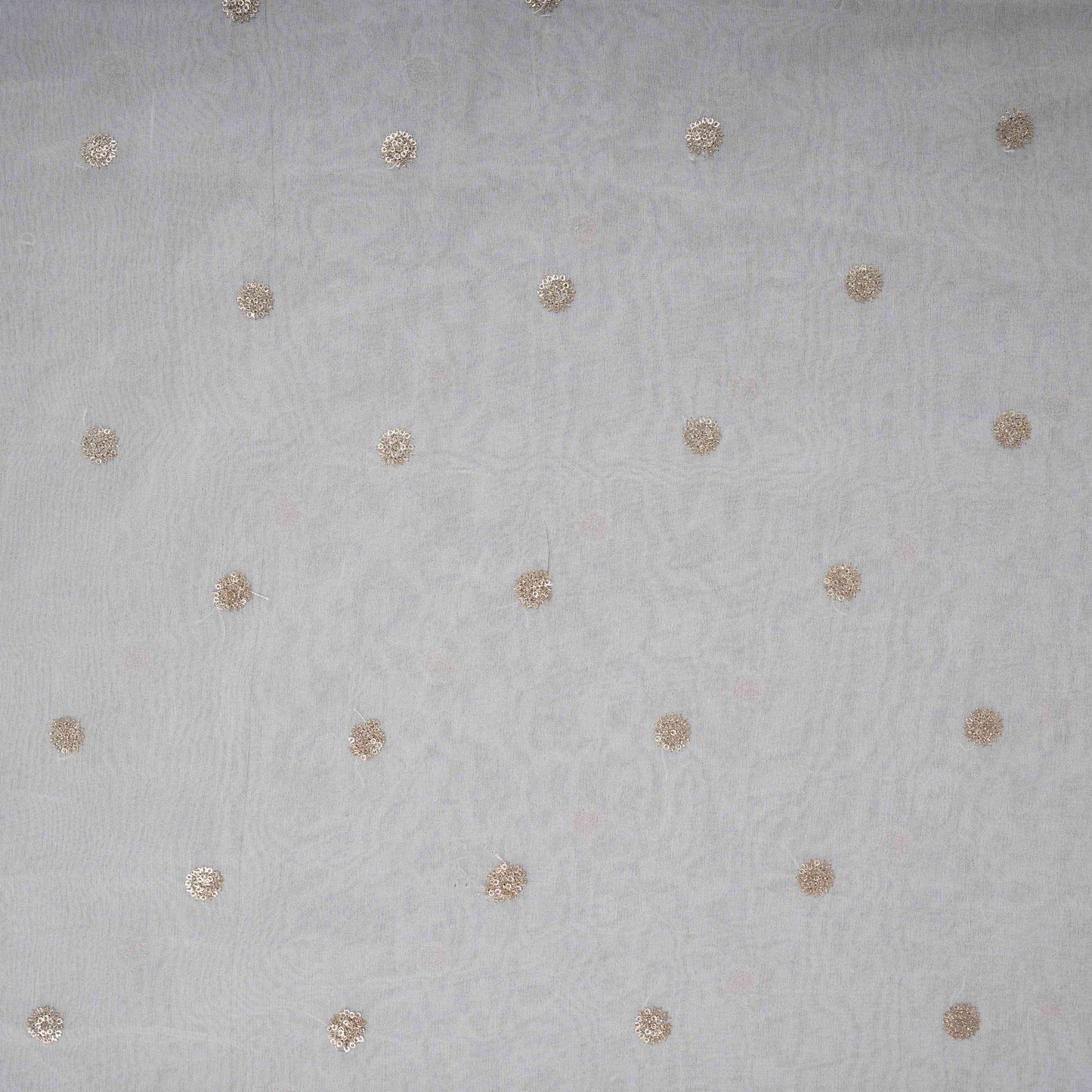 Off White Buti Dyeable Shimmer Georgette Fabric STF-30653