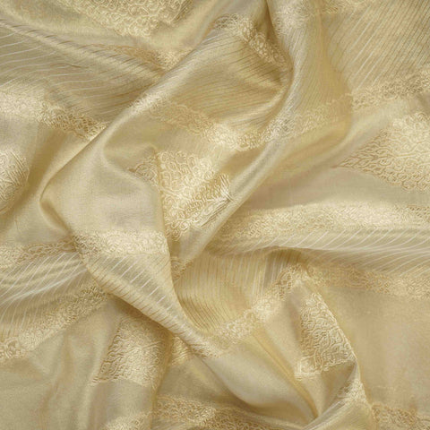 Golden Floral Buta Kanjivaram Silk Fabric MTI-32457