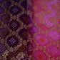 Purple 4D Bandhani Cutdana Embroidery 60x60 Georgette Fabric TF-32431