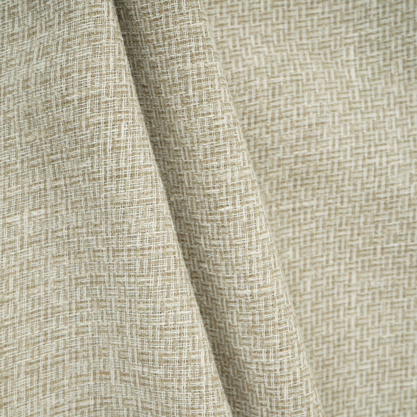 Natural Beige Solid Linen Jute Fabric RS-32454