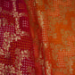 Pink 4D Bandhani Cutdana Embroidery 60x60 Georgette Fabric TF-32432