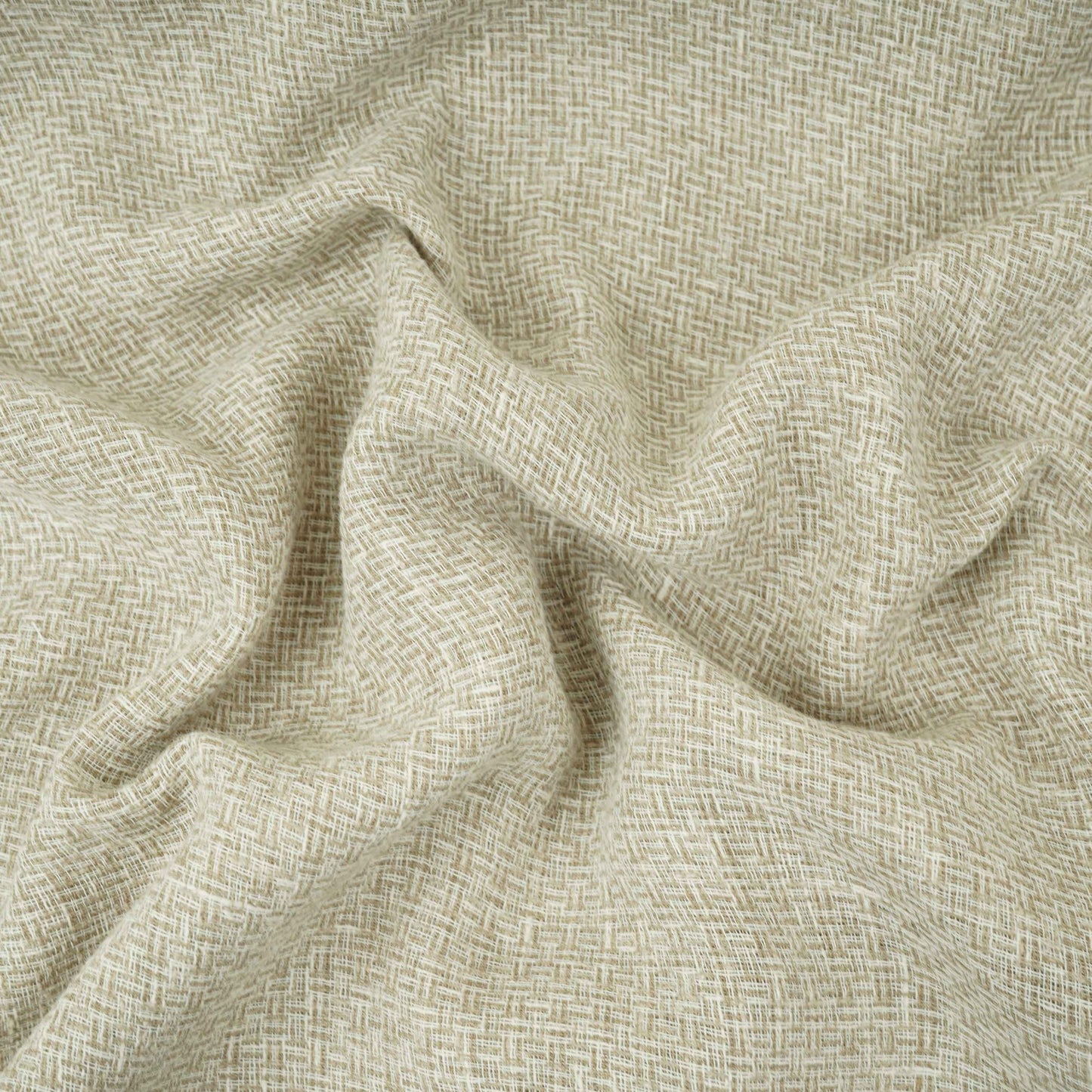 Natural Beige Solid Linen Jute Fabric RS-32454