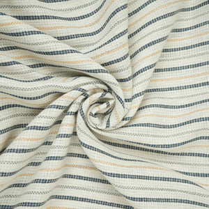 White With Navy Blue Stripes Linen Fabric RS-32453 – image 5 of 5