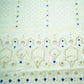White Blue Thread Sequence Embroidery Dyeable Georgette Fabric