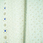 White Blue Thread Sequence Embroidery Dyeable Georgette Fabric
