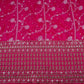 Magenta Pink cutdana embroidery with jacquard Russian Silk Fabric TF-32054