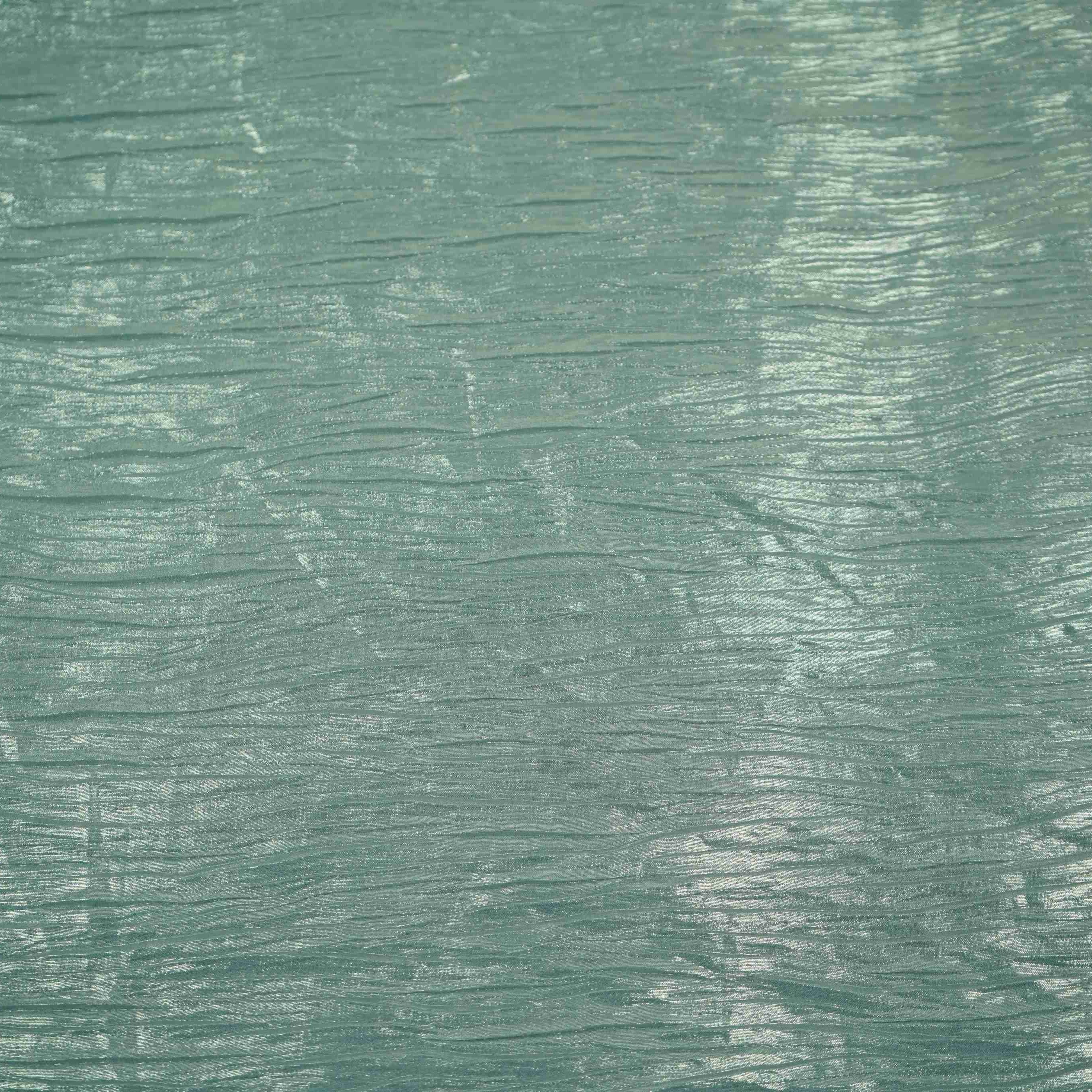 Light Blue With Plated Chiffon Foil Fabric LI-32168