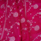 Magenta Pink cutdana embroidery with jacquard Russian Silk Fabric TF-32054