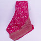 Magenta Pink cutdana embroidery with jacquard Russian Silk Fabric TF-32054