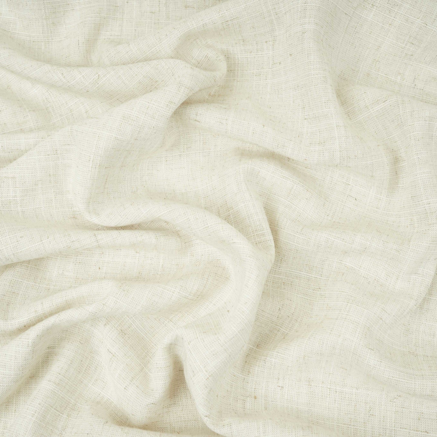 Cream Solid Linen Fabric RS-32452