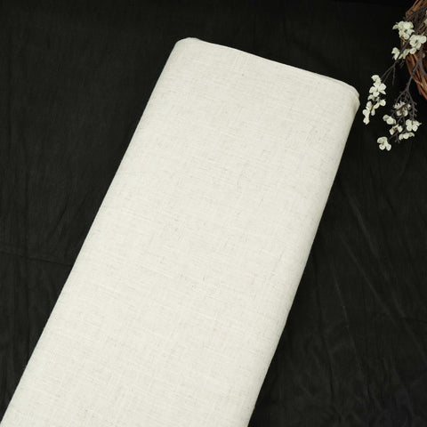 Cream Solid Linen Fabric RS-32452