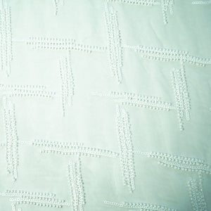 White Abstract Sequins Cut Dana Dyeable Georgette Fabric