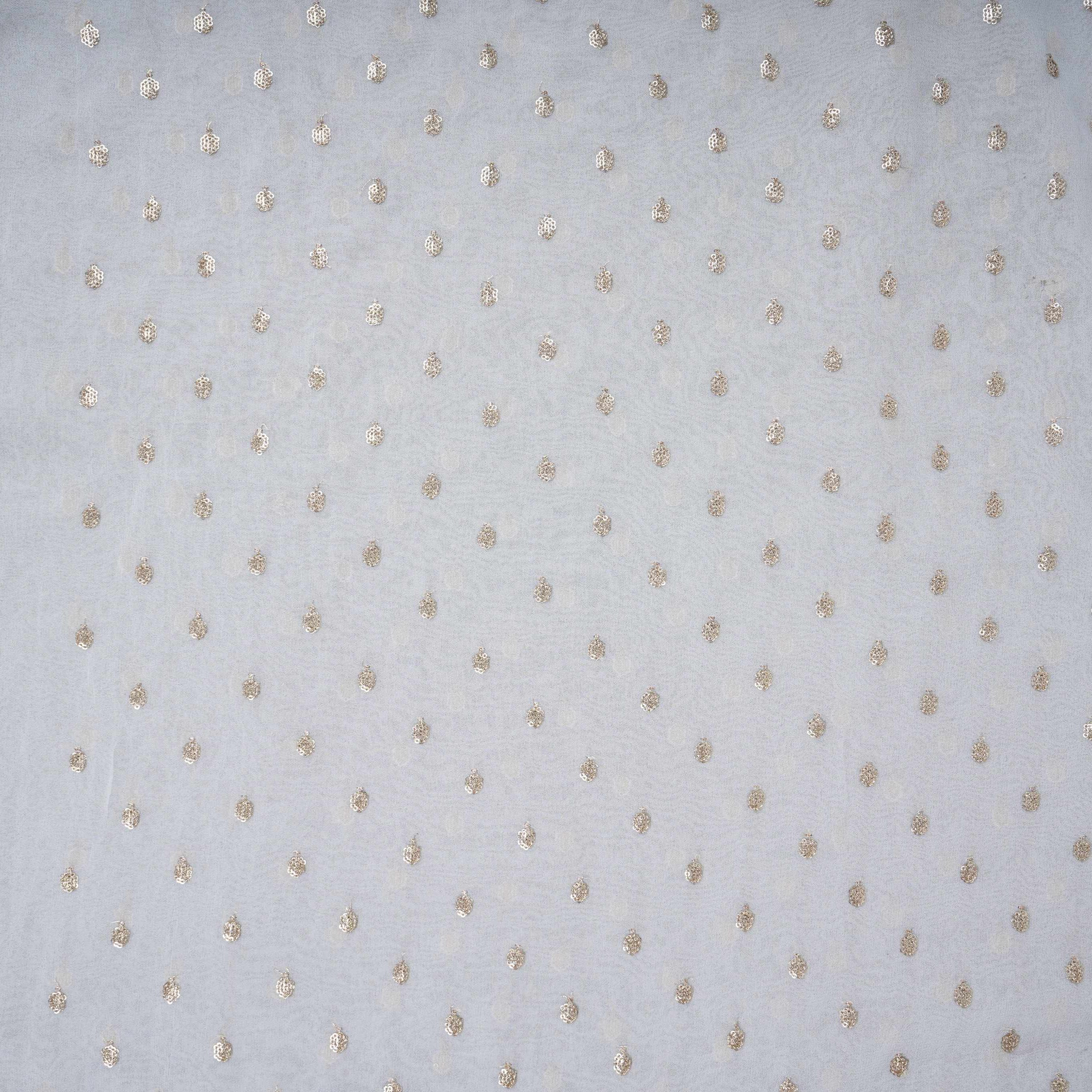 White Dyeable Georgette Fabric STF-30654 - TradeUNO