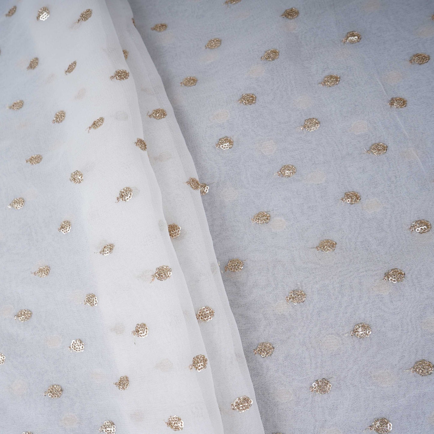 White Dyeable Georgette Fabric STF-30654