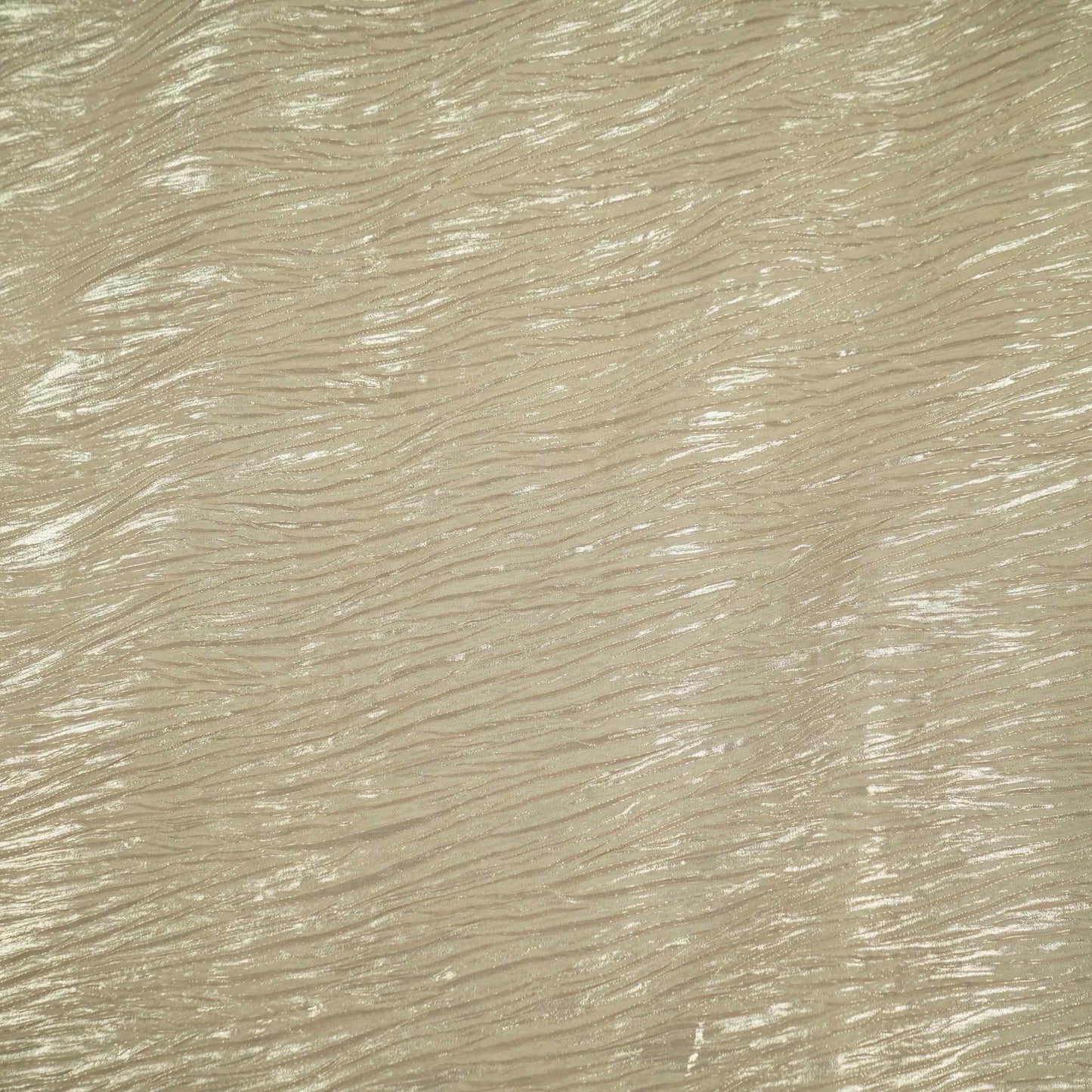 Metalic Gold With Plated Chiffon Foil Fabric LI-32167