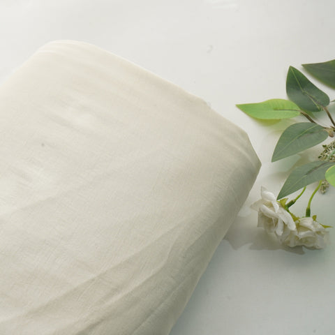 Light Beige Solid Bemberg Silk Fabric 13462