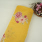 Yellow Floral Thread Embroidery Malai Chanderi Fabric SNTF-32428