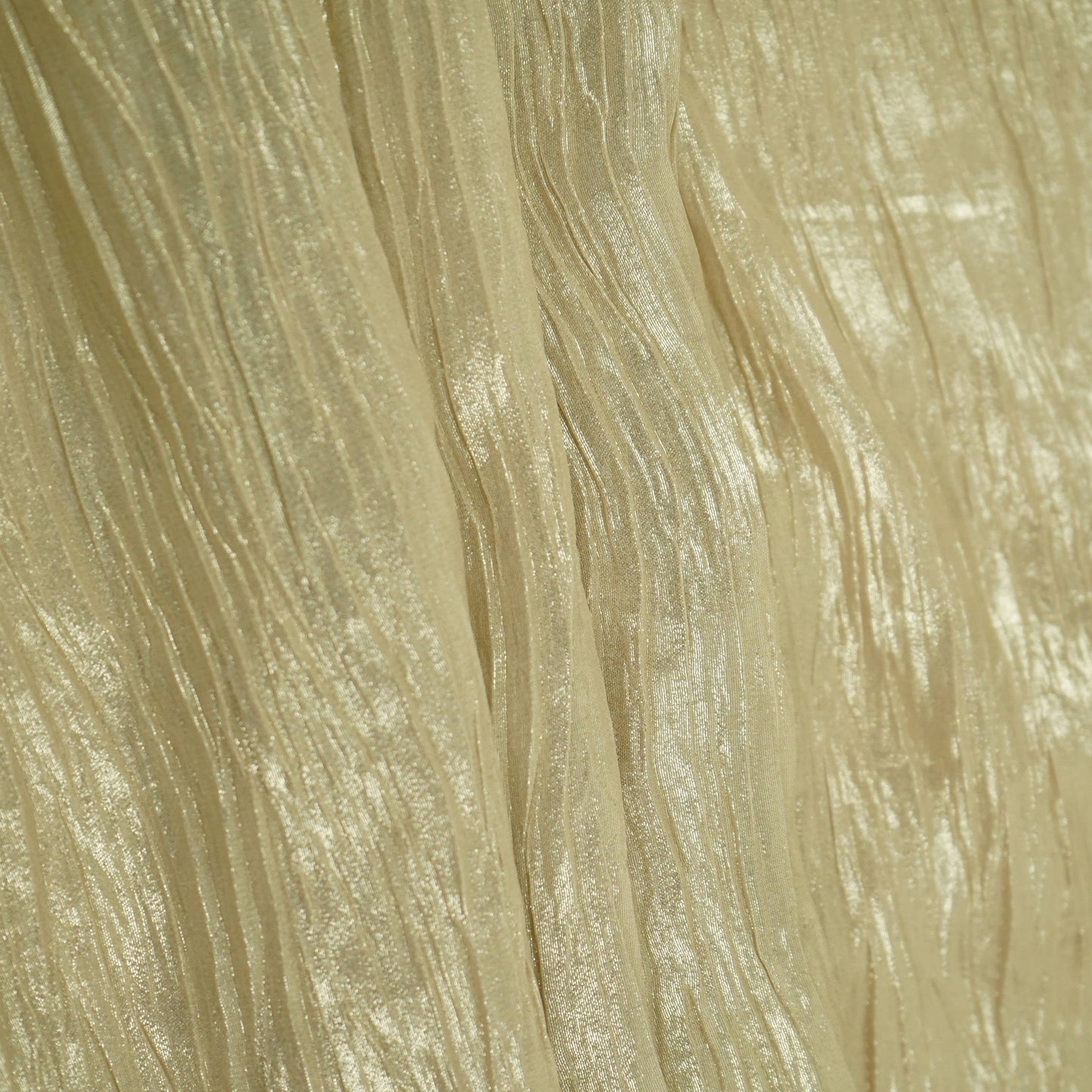Light Gold With Plated Chiffon Foil Fabric LI-32170