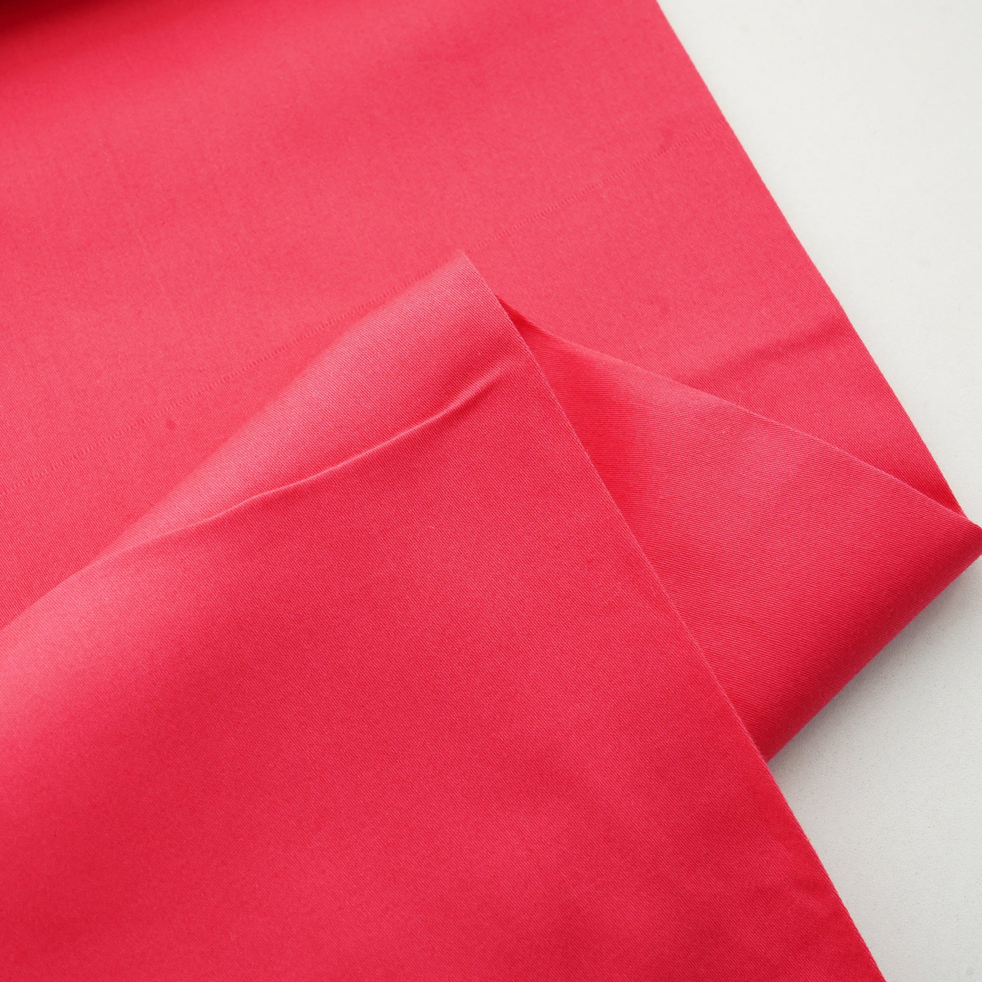Coral Pink Solid Cotton Satin Fabric 14147