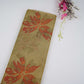 Green floral with stripes print Organza Fabric VP-32007