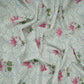 Blue & White Floral Geometrical Print Cotton Fabric DE-32459