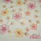 Cream Applique Work Organza Fabric SGS-32112