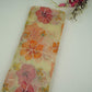 Mustard Gold Applique Work Organza Fabric SGS-32109