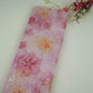 Blush Pink Applique Work Organza Fabric SGS-32110