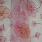 Blush Pink Applique Work Organza Fabric SGS-32110