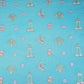 Sky Blue Temple Embroidery Chanderi Fabric DC-30566