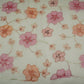 Peach Applique Work Organza Fabric SGS-32113