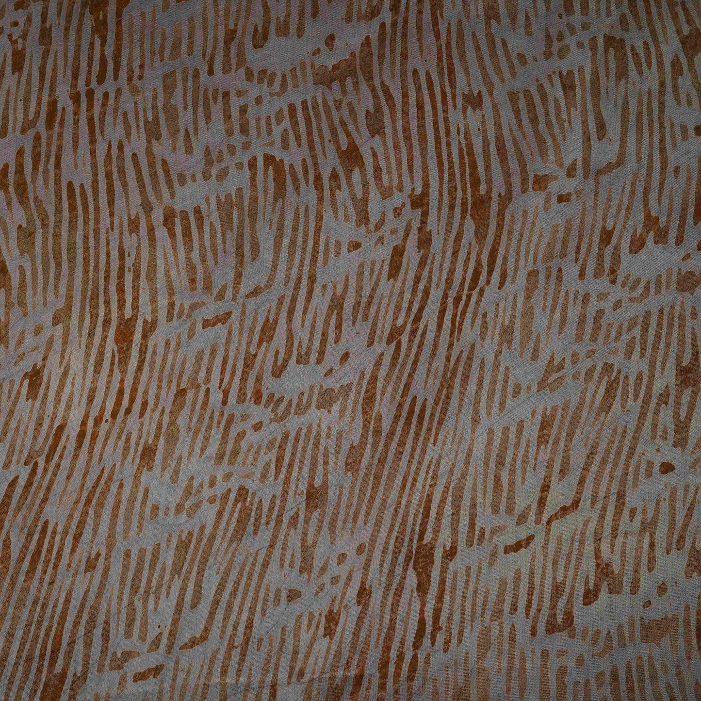 Dark Mustard Abstract Batik Print Modal Satin Fabric EEG-32470