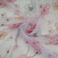 Lavender Pink Applique Work Organza Fabric SGS-32108