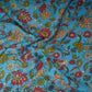 Sky Blue With Multicolor Floral Print Pure 70gm Chanderi Fabric VF-30890