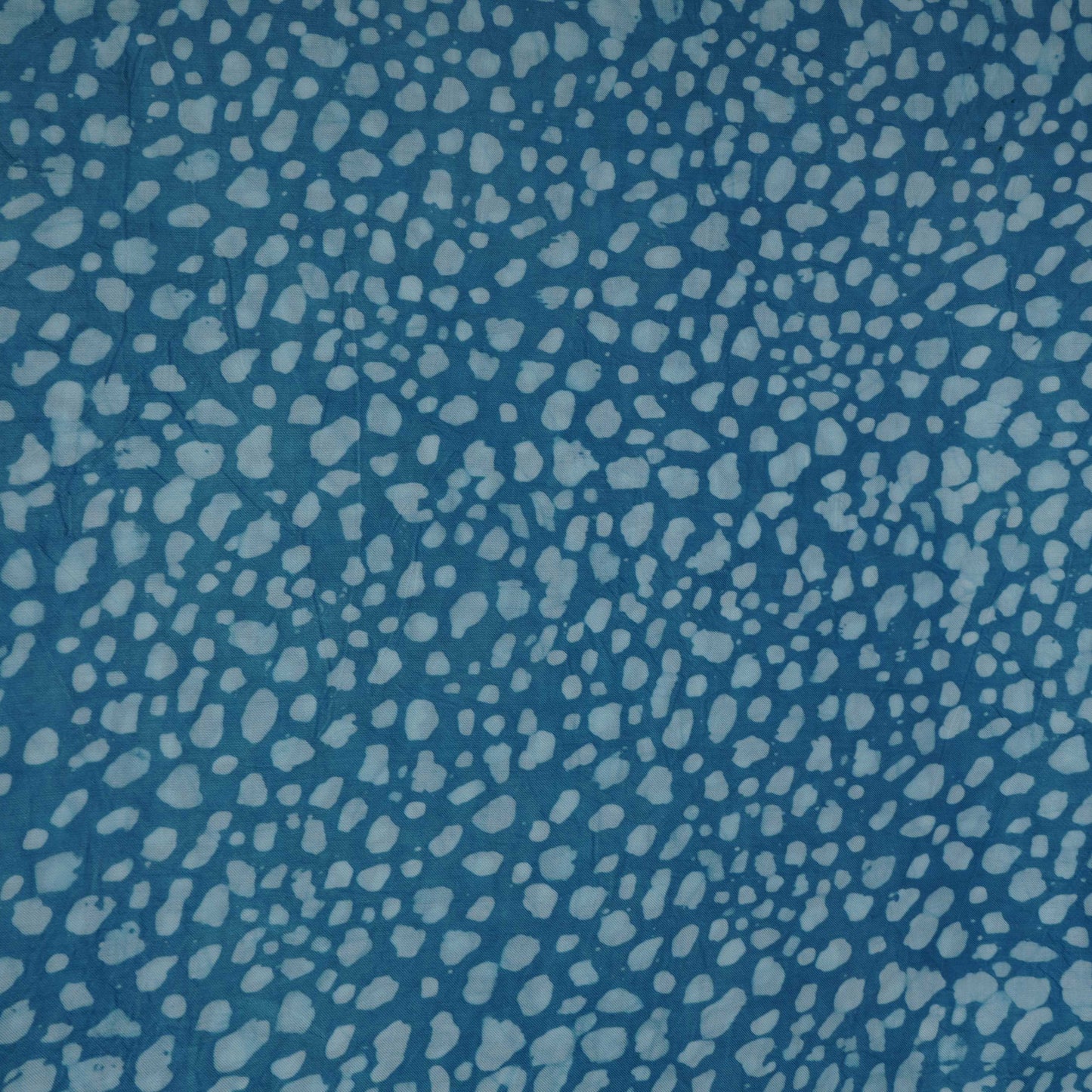 Sky Blue Batik Print Modal Satin Fabric EEG-32480