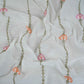 Off White Stripes Floral Embroidery Chanderi Fabric DC-30561