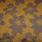 Mustard Yellow floral with stripes print Organza Fabric VP-32012
