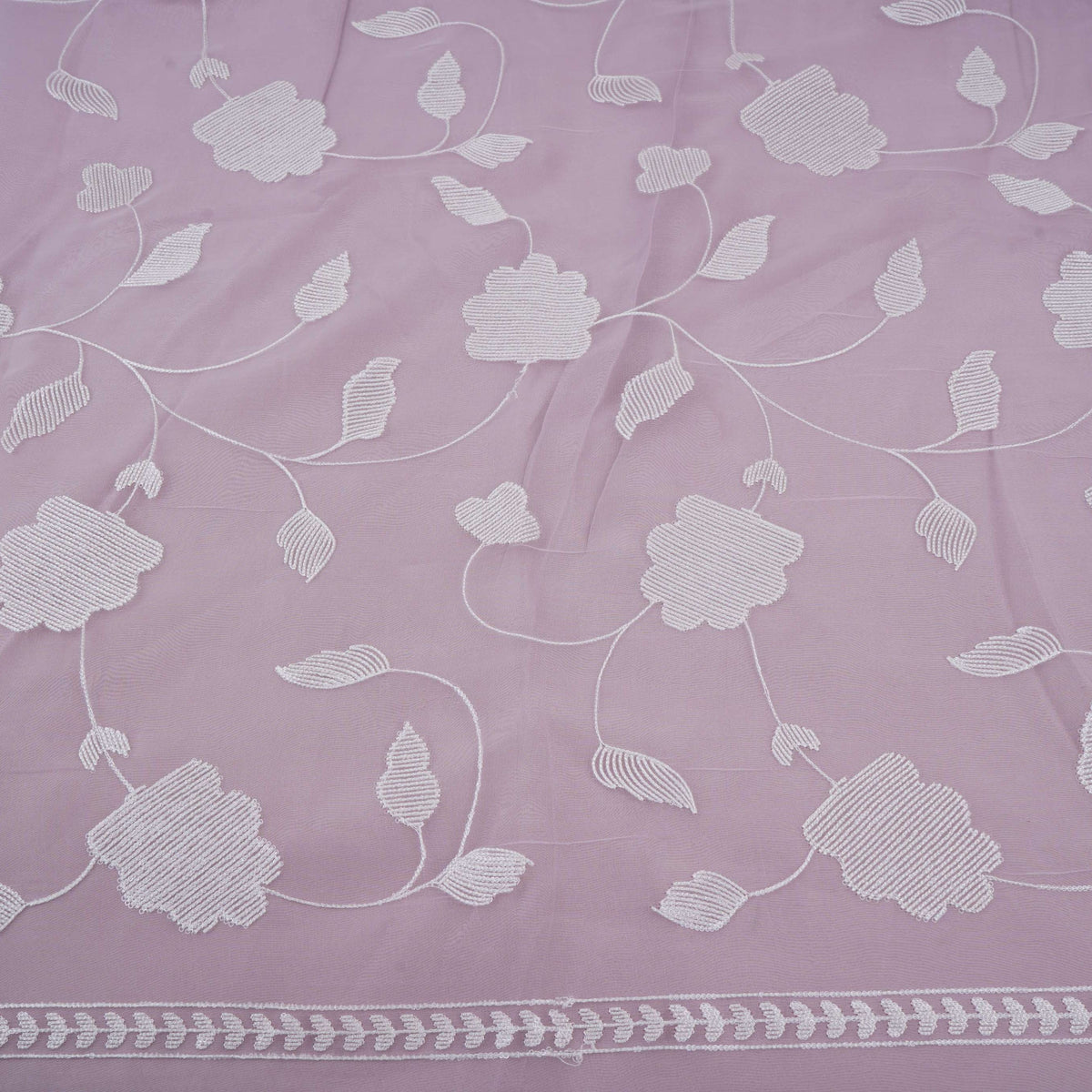 Pink Floral Jaal Embroidery 27 Gm Organza Fabric GPF-32692 – image 2 of 5