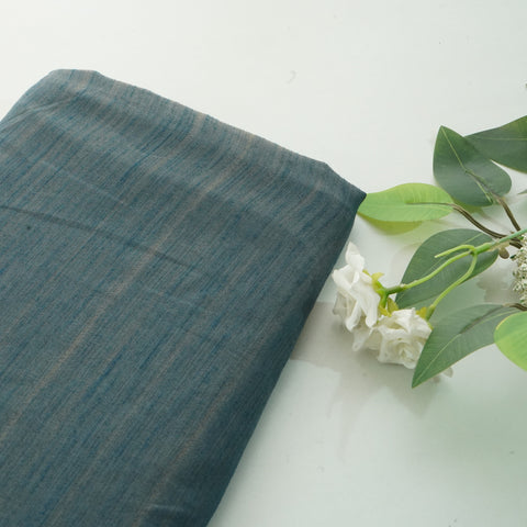 Blue Solid Bemberg Silk Fabric 14936