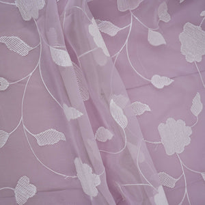 Pink Floral Jaal Embroidery 27 Gm Organza Fabric GPF-32692 – image 5 of 5