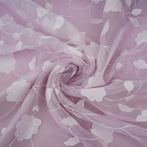 Pink Floral Jaal Embroidery 27 Gm Organza Fabric GPF-32692 – image 3 of 5