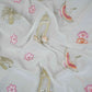 Off White Temple Embroidery Chanderi Fabric DC-30560