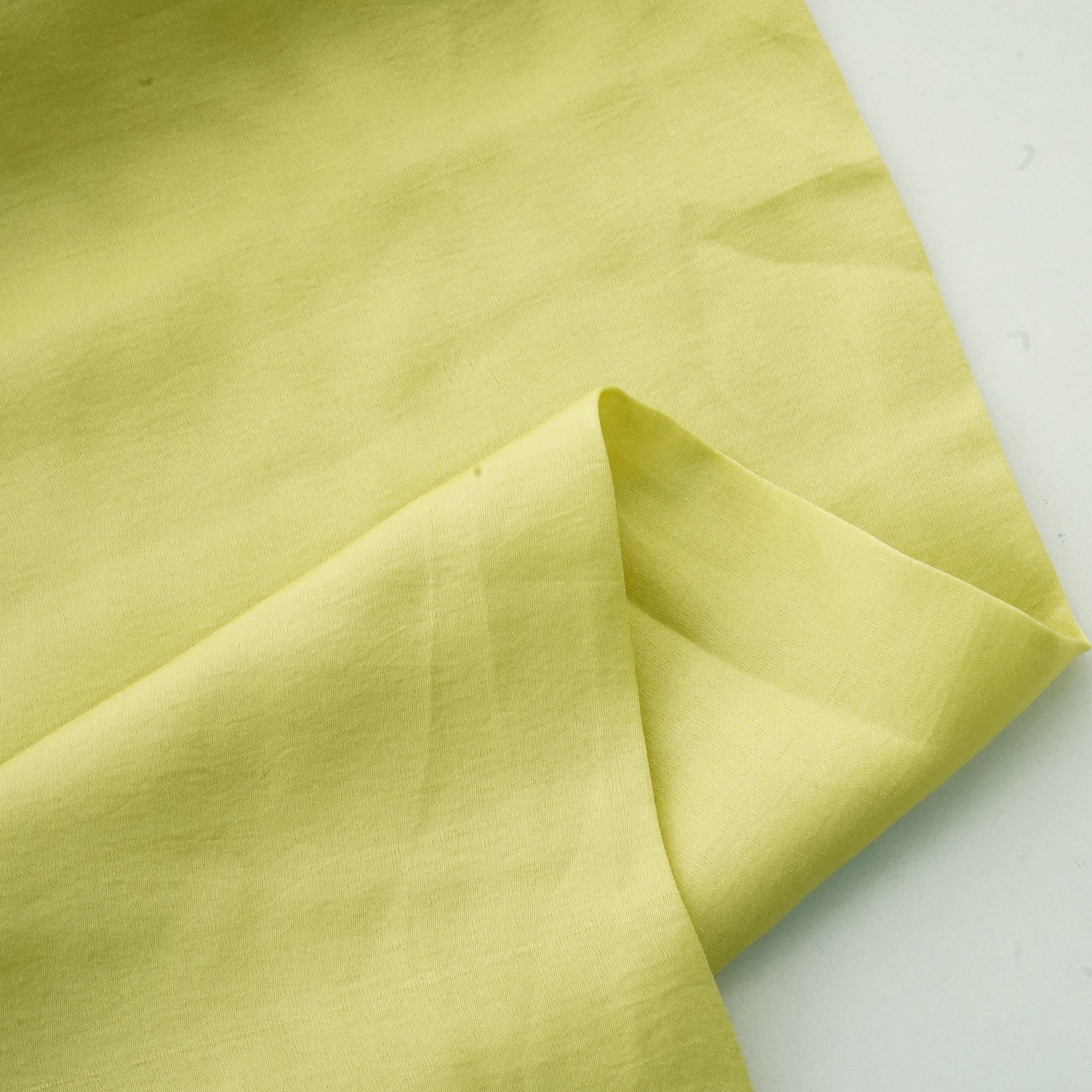 Lemon Green Solid Bemberg Silk Fabric 16033