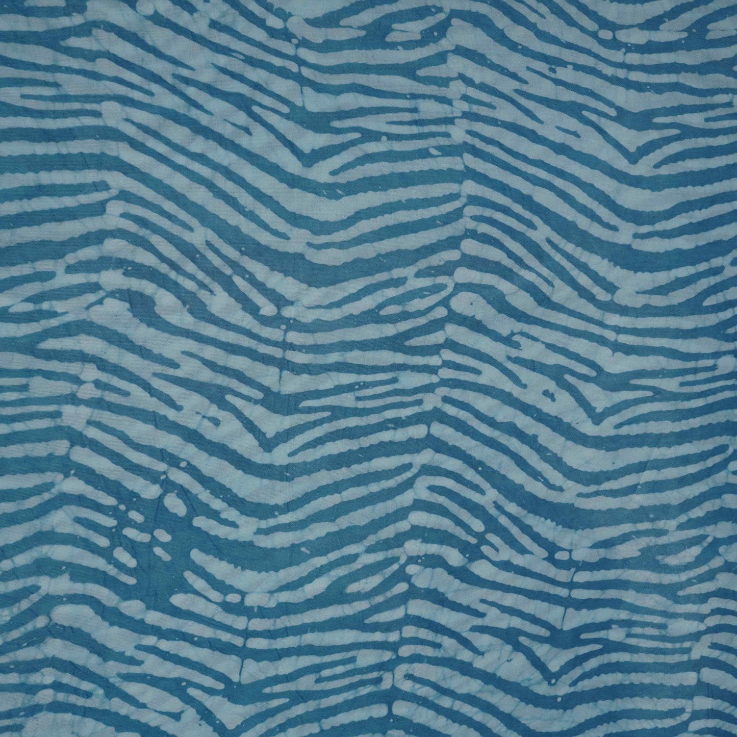 Sky Blue Batik Print Modal Satin Fabric EEG-32461