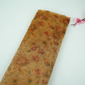 Yellow Floral Print Crushed Tissue Fabric SU-33963
