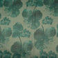 Teal Blue floral with stripes print Organza Fabric VP-32010
