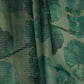 Teal Blue floral with stripes print Organza Fabric VP-32010